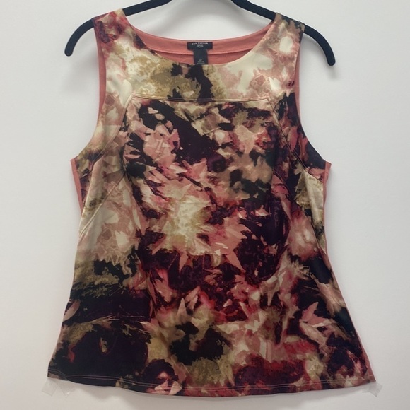 Ann Taylor petite silky print tank medium - Picture 1 of 7